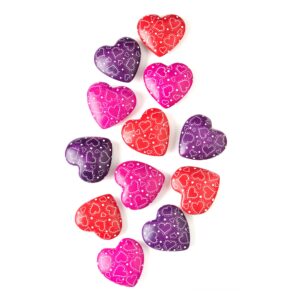 Dozen Much Love Soapstone Heart Keepsakes