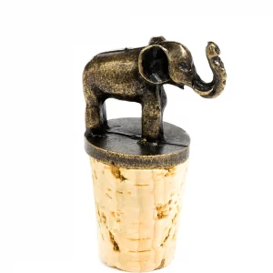 South African Brass Elephant Wine Bottle Stopper