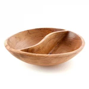 Wild Olive Wood Duet Serving Bowl