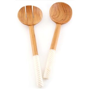 Kenyan Antelope Antler Salad Servers