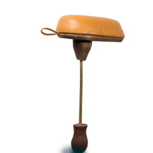 Puff Normadic stool (Leather, Brass and walnut )